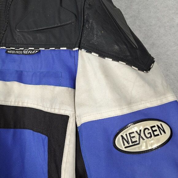 Nexgen Motorcycle Jacket Mens Large Cordura Thinsulate Leather Padded Waterproof - Picture 5 of 15